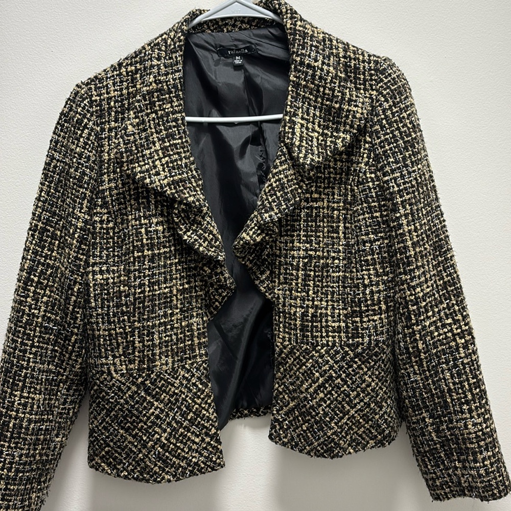 Rafaella Black/ Tan Cropped Blazer